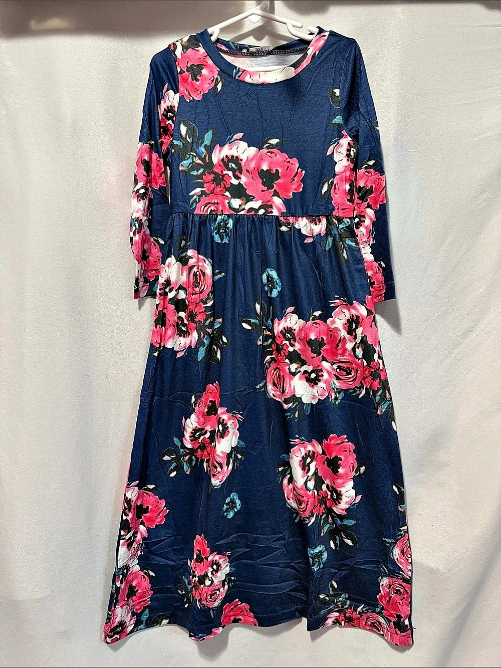 Gorlya Floral Maxi Dress in Blue & Pink